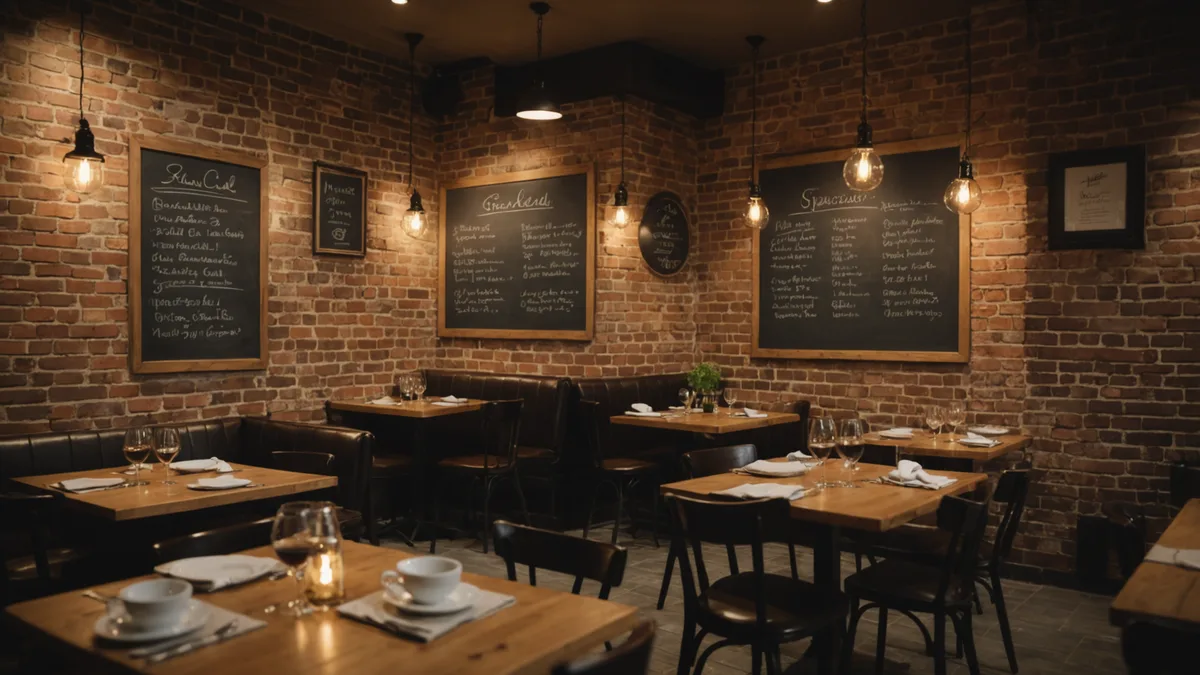 Independent restaurant owner speaking with a guest
